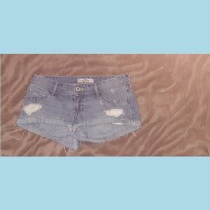 Hollister Size 3 Faded Distressed Shorty Shorts